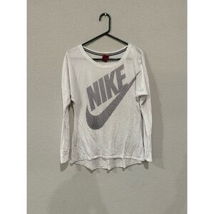 Nike Women's Size Small Dri-FIT Training Long Sleeve T-Shirt White